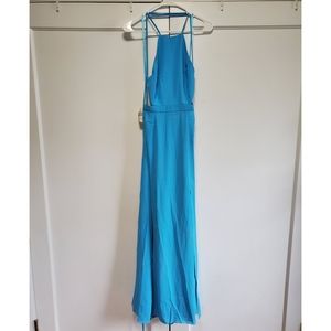Fame and Partners Backless Dreamer Dress - Turquoise - Size 2